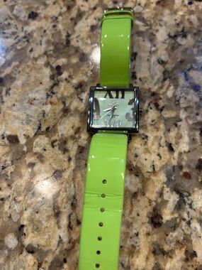 Pastorelli Lime Green Square Face Quartz Fashion Watch Working